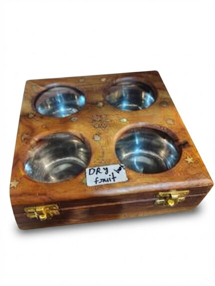 Wooden Dry Fruit Serving Box