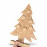 Wooden Christmas Tree Table Decor