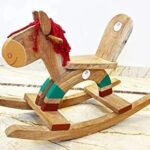 Handcrafted Wooden Rocking Horse Toy / Traditional Kids Rocking Chair