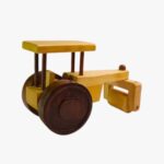 Handcrafted Wooden Toy Road Roller / Construction Vehicle Showpiece