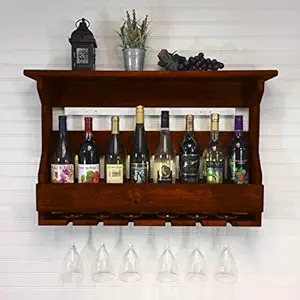 Wooden Wall Mounted Wine Rack 1