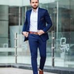 Men's Contemporary Two-Piece Business Suit Set