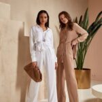 Women's Chic Matching Neutral Two-Piece Pant Sets