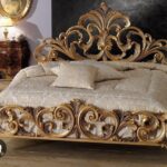 Baroque Scrollwork Gilded Golden Master Bed