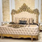 Versailles Gilded Crown Tufted Master Bed