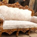 Handcarved Royal Wooden Victorian Sofa / Luxury Floral Carved Couch