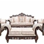 Handcarved Royal Wooden Victorian Sofa / Luxury Floral Carved Couch