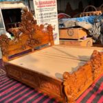 Traditional Handcrafted Carved Wooden Bed