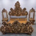 Emperor Crown Heavily Carved Royal Bed Set