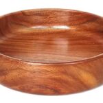 Round Wooden Serving Bowl
