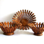 Handicraft wooden basket
