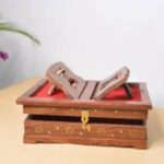Wooden Foldable Rehal Book Stand with Storage box