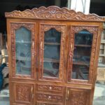 Classic Wooden Glass-Door Display Cabinet & Crockery Unit