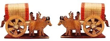 WhatsApp Image 2026-08-04 at 4.14.16 PM Handcrafted Wooden Bull Cart Showpiece / Decorative Traditional Oxen Figurine