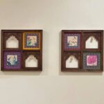 Handcrafted Wooden Multi-Photo Wall Frame / 4-Grid Picture Collage Frame