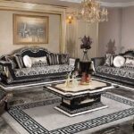 Royal Carved Wooden Luxury Sofa Set with Center Table | Classic Living Room Furniture