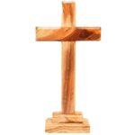 Handcrafted Wooden Tabletop Cross / Artisanal Standing Cross Decor