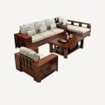 Premium Solid Wood Maharaja Sofa Set with Center Table
