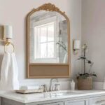 Ornate Crown Arched Vanity Wall Mirror