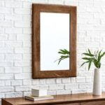 Classic Rectangular Wooden Framed Wall Mirror