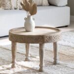 Vintage Carved Wooden Coffee Table / Accent Table